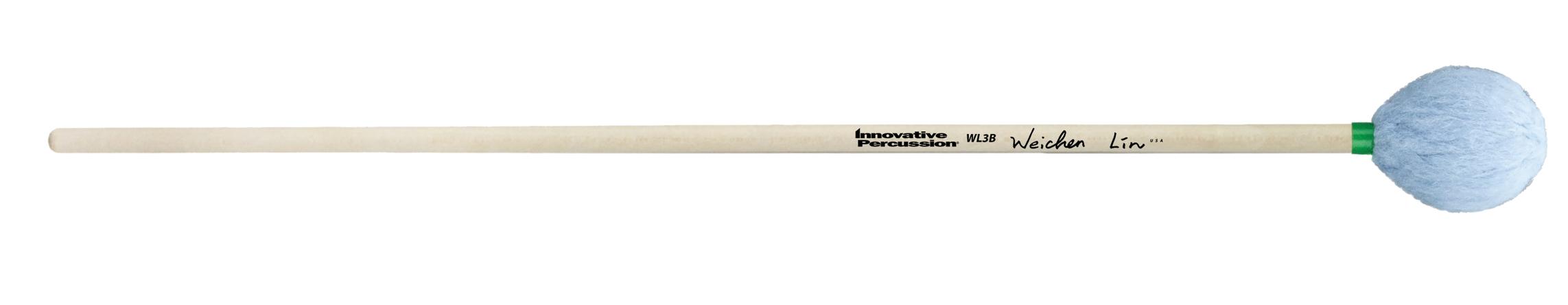 Medium Soft Marimba Mallets - Sky Blue Yarn - Birch