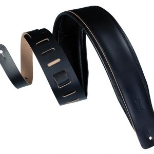 Genuine Leather Guitar Strap – Black