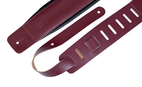 Genuine Leather Guitar Strap – Burgundy - Image 2
