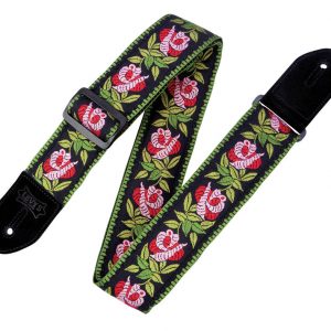 Woven Cotton Guitar Strap – Pink Rosa