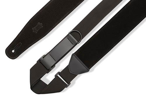 Right Height™ Suede Guitar Strap – Black - Image 2