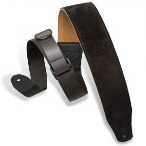Right Height™ Suede Guitar Strap – Black
