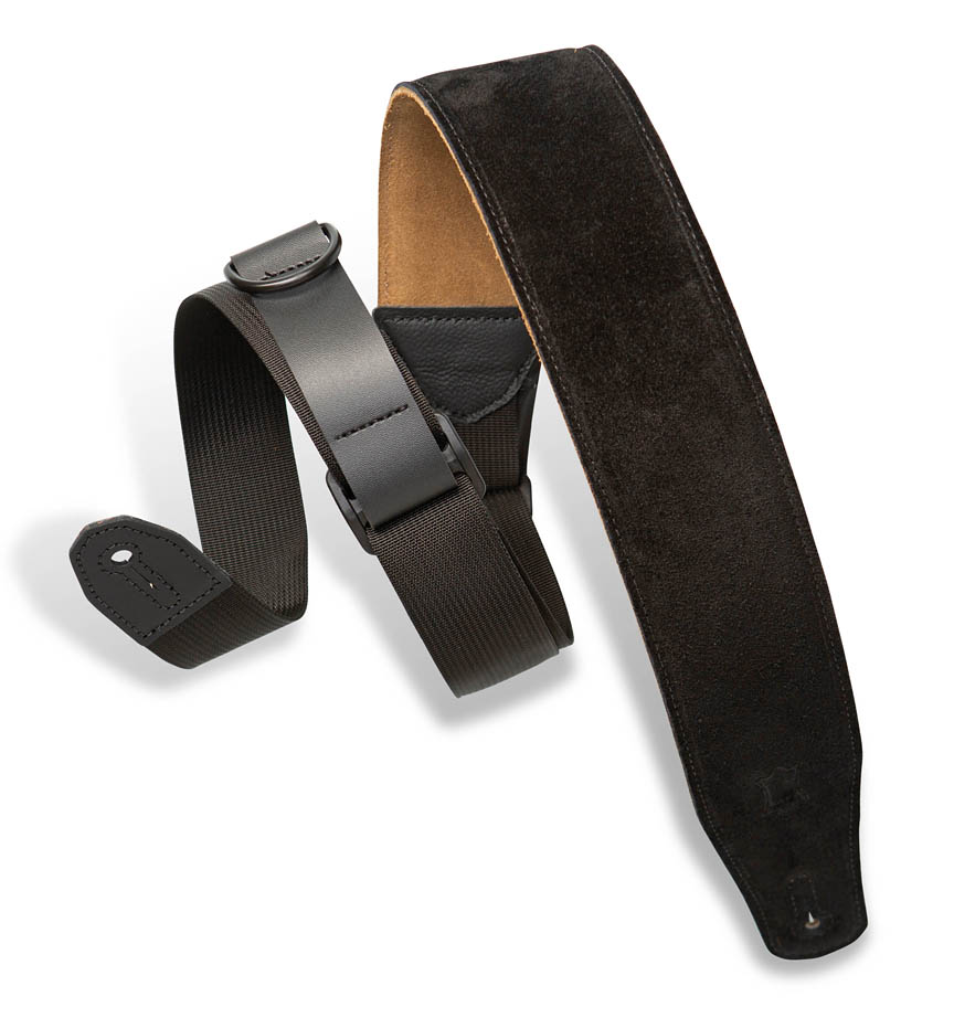 Right Height™ Suede Guitar Strap – Black