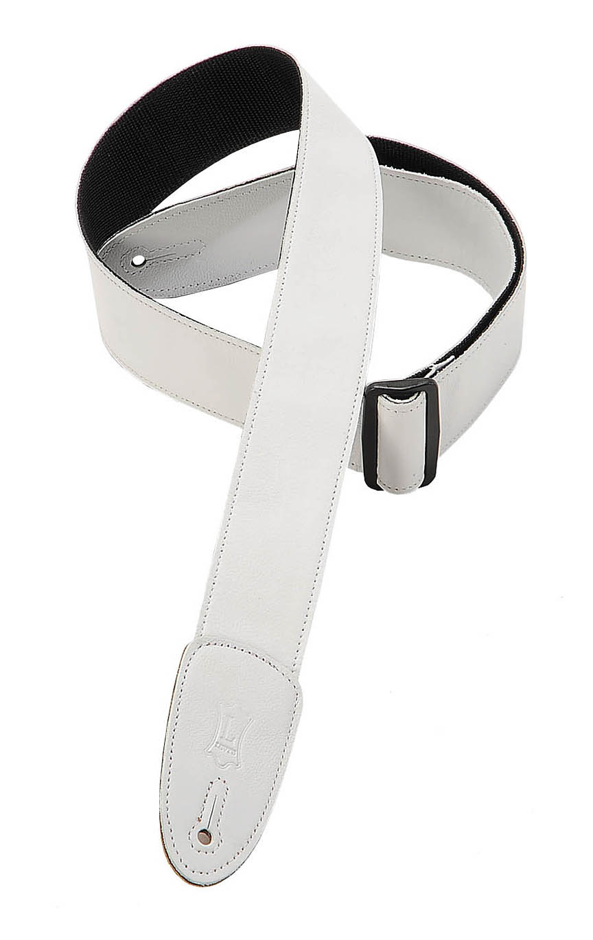 Garment Leather Guitar Strap – White