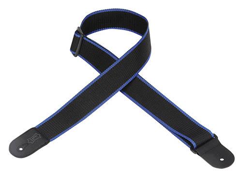 Polypropylene Guitar Strap – Black & Blue - Image 2