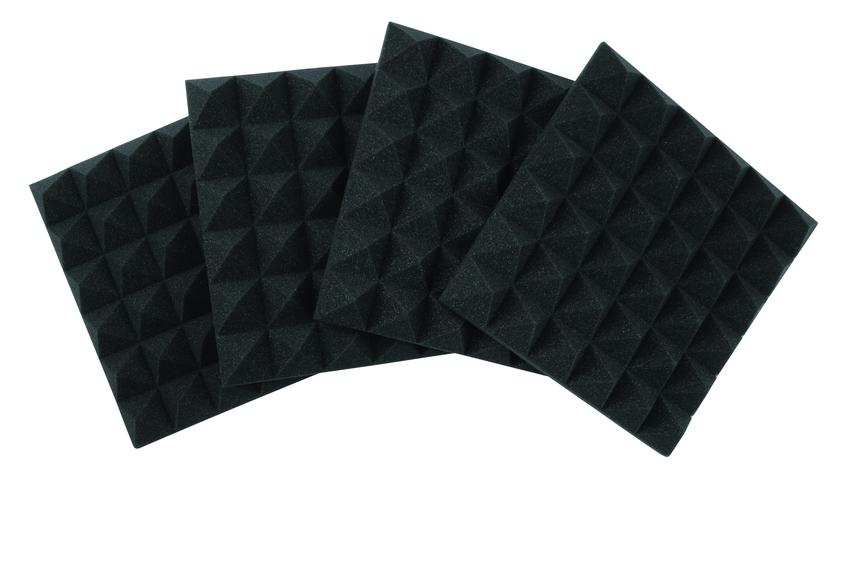 Gator Frameworks 2" Acoustic Foam Pyramid Panels, 12"x12" (4-Pack)