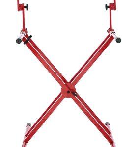 Frameworks Heavy-Duty 2-Tier “X” Style Keyboard Stand with Rubberized Leveling Feet