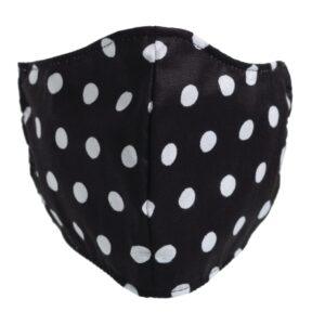 Reusable And Washable Face Mask In Polka Dot Style