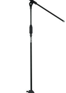 Rok-it Tubular Microphone Stand With Fixed Boom Included. Tripod Design For Compact Sto