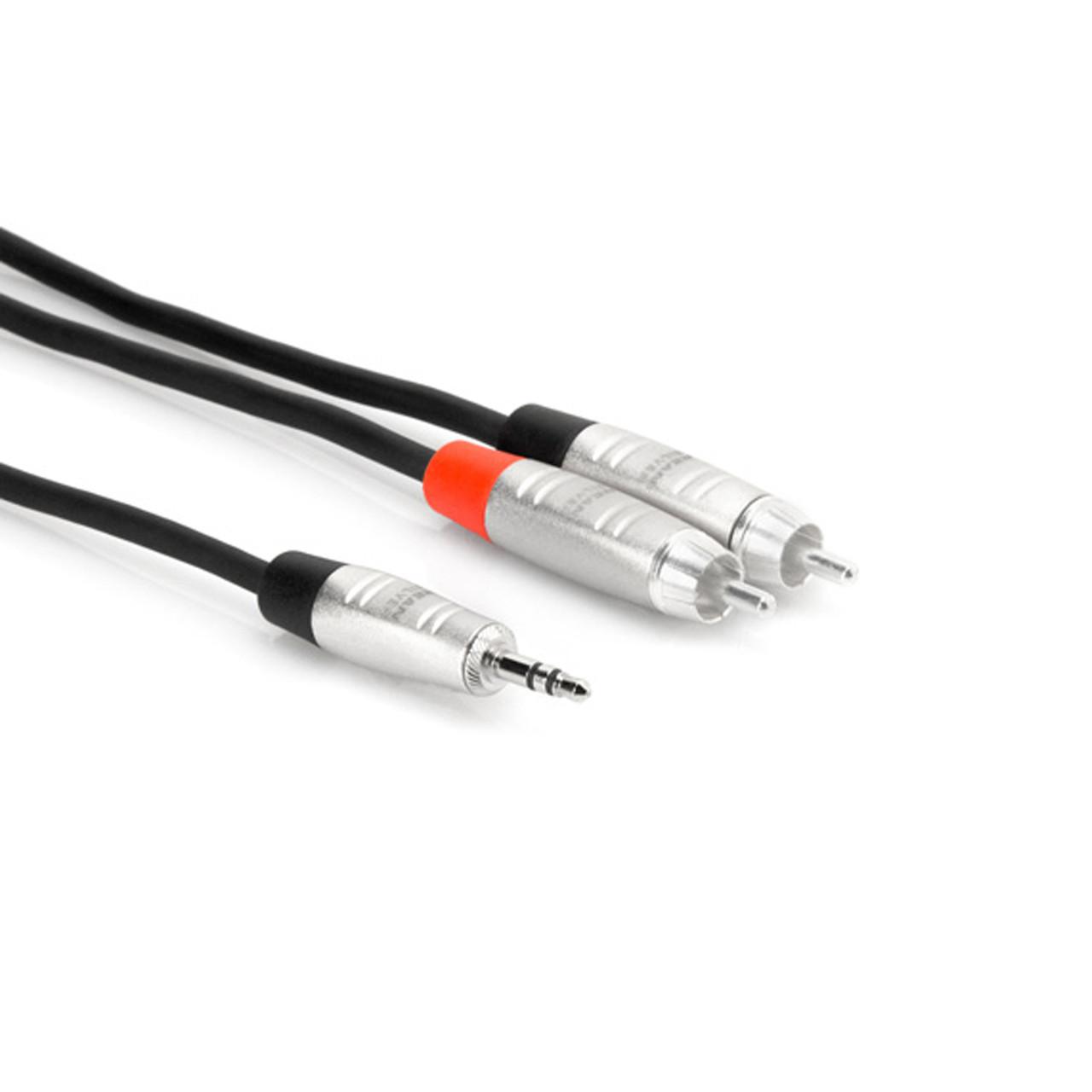 Stereo Breakout, 3.5 mm TRS to Dual RCA, 10 ft.