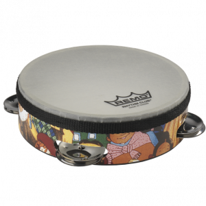 Rhythm Club , Tambourine, 1.75“ X 6”, 4 Sets Jingles, Rhythm Kids Graphics