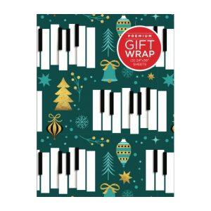 Hal Leonard Golden Piano Keys Holiday Gift Wrapping Paper