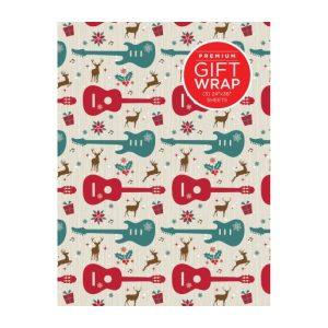 Hal Leonard Wrapping Paper – Guitars & Reindeer Theme