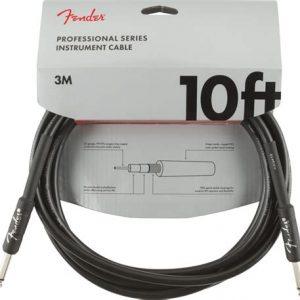 Fender Professional Series Instrument Cable - Straight to Straight, 10 ft, Black (B-Stock)