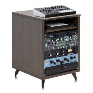 Gator Frameworks GFW-ELITEDESKRK-BRN Elite Series 10U Studio Rack Table, Dark Walnut
