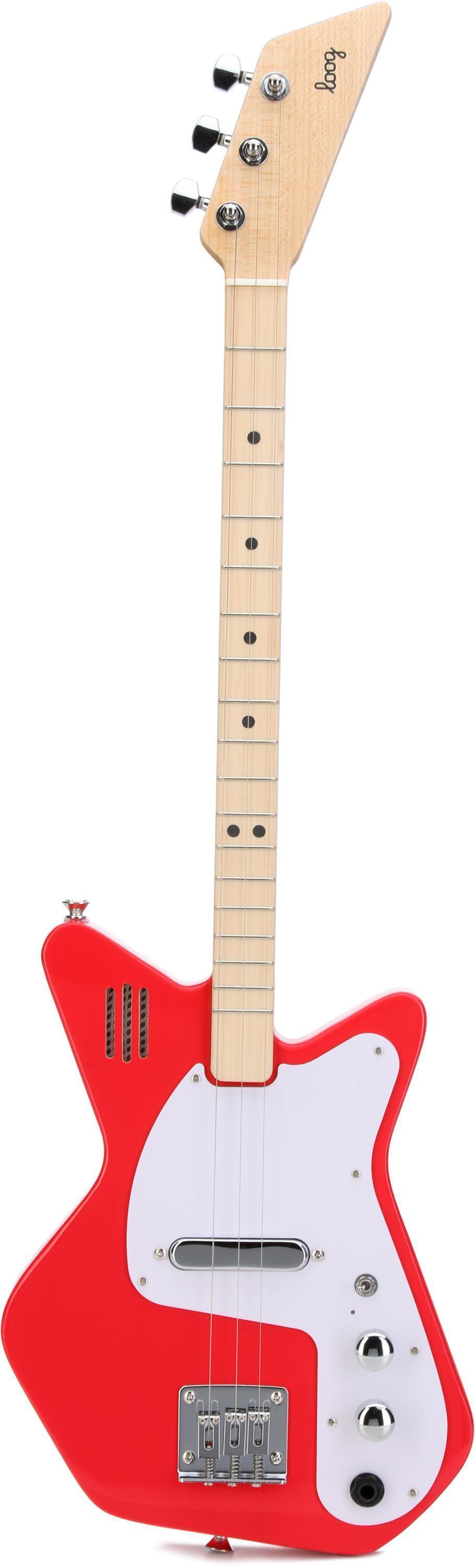 Loog Pro 3-String Electric Guitar - Professional Series (Red Finish)