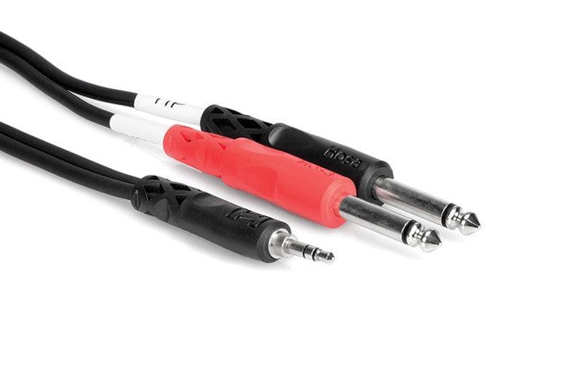 Hosa CMP-153 Stereo Breakout Cable - 3.5mm TRS to Dual 1/4" TS (3 ft.)