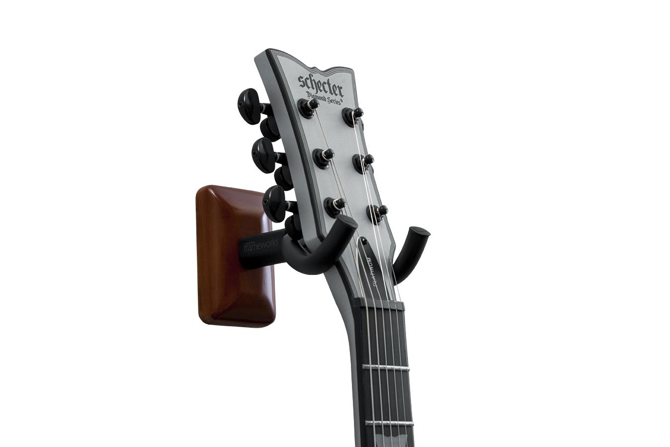 Gator Frameworks Solid Mahogany Wall-Mounted Guitar Hanger - GFW-GTR-HNGRMHG