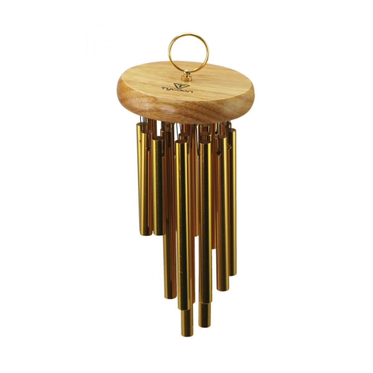 18 Gold Plated Chimes on Siam Oak Bar