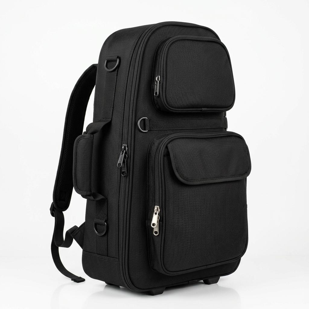 Euphonium Silent Brasso Carrying Case Black Cordura Compartments For Mute, Module,