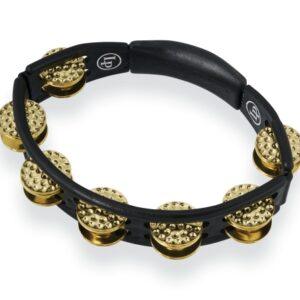 LP LP174 Cyclops Handheld Tambourine - Black With Dimpled Brass Jingles