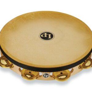 LP Pro 10 Inch Single Row Headed Tambourine - Brass
