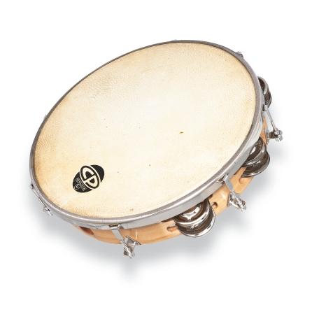 CP By LP CP391 10“ Handheld Double Row Tunable Wood Tambourine - Steel Jingles