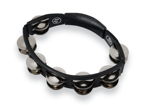 Latin Percussion LP150 Cyclops Handheld Tambourine - Black with Steel Jingles - Image 2