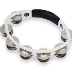LP LP152 Cyclops Handheld Tambourine - White With Steel Jingles