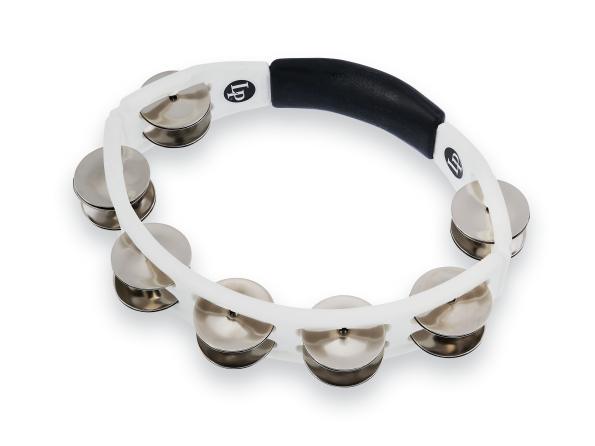 LP LP152 Cyclops Handheld Tambourine - White With Steel Jingles