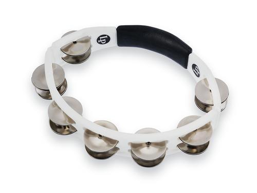 Latin Percussion Cyclops Handheld Tambourine - White with Steel Jingles - Image 2