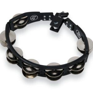 LP LP160 Cyclops Mounted Tambourine - Black With Steel Jingles
