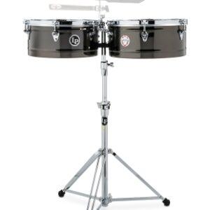 LP 14“ And 15” Karl Perazzo Top-tuning Timbales - Black Nickel With Chrome Hardware