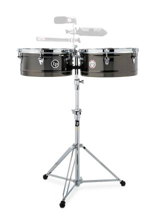 LP 14“ And 15” Karl Perazzo Top-tuning Timbales - Black Nickel With Chrome Hardware