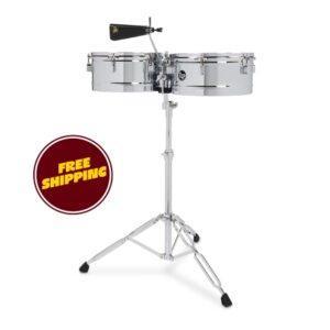 LP LPA256 13“ And 14” Aspire Timbales - Chrome With Chrome Hardware
