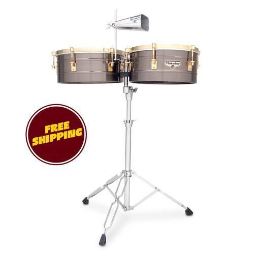 Matador M257-bng 14 And 15 Timbales - Brush Nickel With Gold Hardware - Image 2