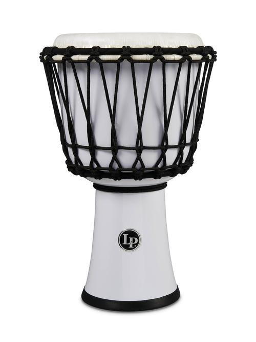LP 7-Inch Rope Tuned Circle Djembe With Perfect-pitch Head - White - Image 2