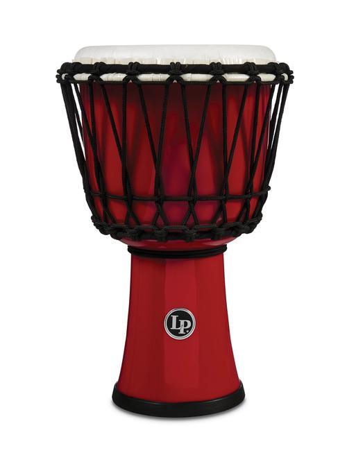 LP 7-Inch Rope Tuned Circle Djembe With Perfect-pitch Head - Red - Image 2