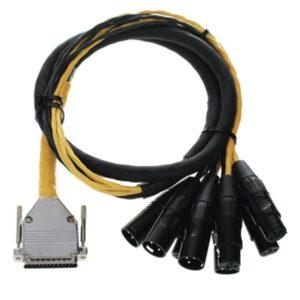 DB25 XLR M+F AES/EBU Digisnake 4'