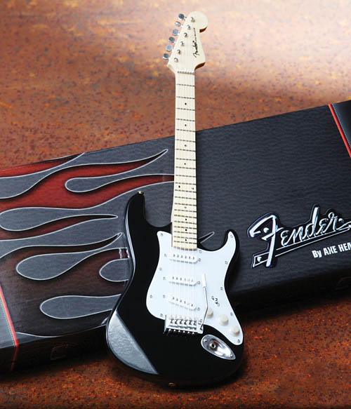 Axe Heaven Fender Stratocaster Miniature Guitar Replica - Classic Black Finish - Image 3