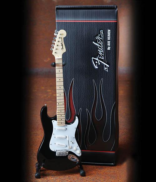 Axe Heaven Fender Stratocaster Miniature Guitar Replica - Classic Black Finish - Image 2