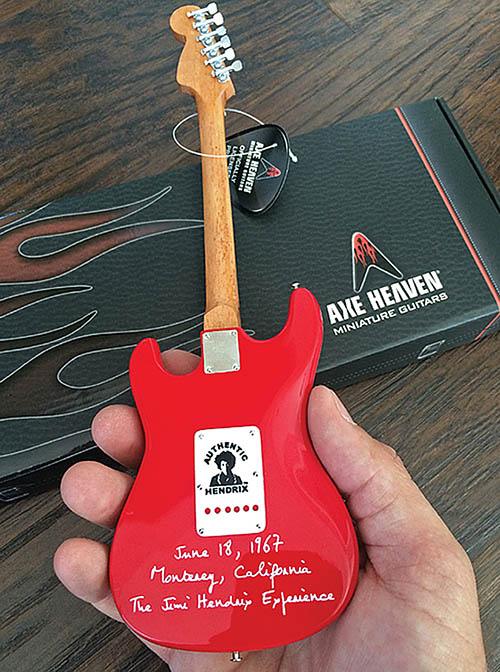 Jimi Hendrix Monterey Stratocaster Miniature Replica - Image 4