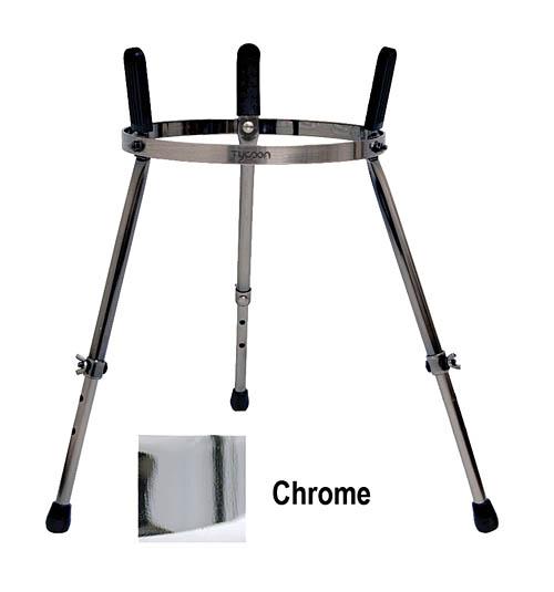 11“ Master Series Single Conga Stand - Brushed Chrome Finish - Image 2