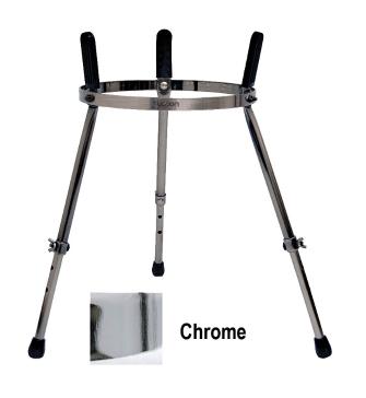 11“ Master Series Single Conga Stand - Brushed Chrome Finish