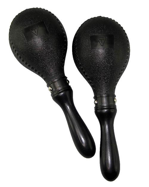 Double Black Plastic Maracas - Image 2