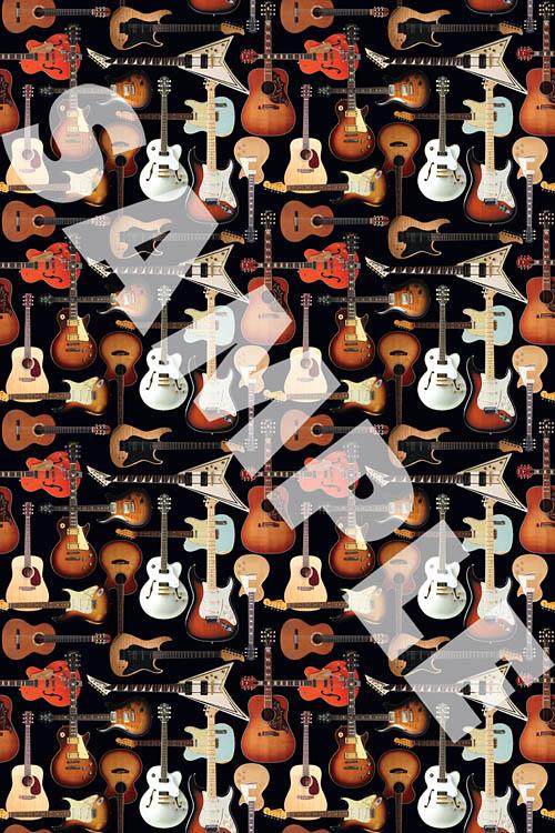 Hal Leonard Wrapping Paper – Guitar Collage Theme - Image 2