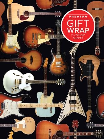 Hal Leonard Wrapping Paper – Guitar Collage Theme