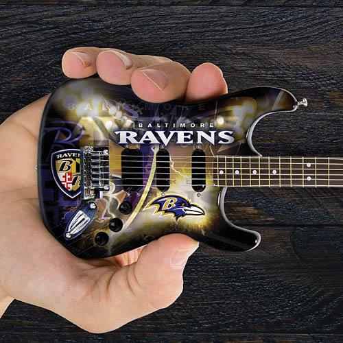 Baltimore Ravens 10“ Collectible Mini Guitar - Image 2
