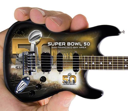 Super Bowl 50 10“ Collectible Mini Guitar - Image 2