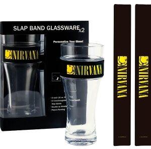 Nirvana 2-pack Slap Band Pint Size Glassware – Smiley Logo